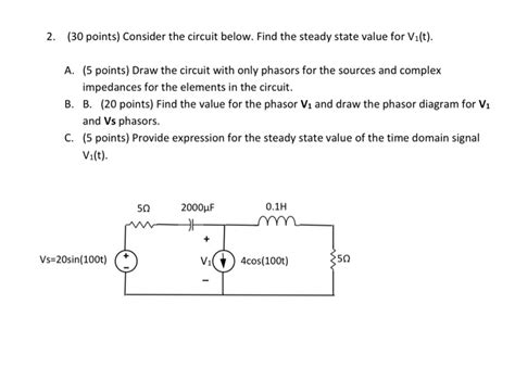 Solved 2 30 Points Consider The Circuit Below Find The Chegg