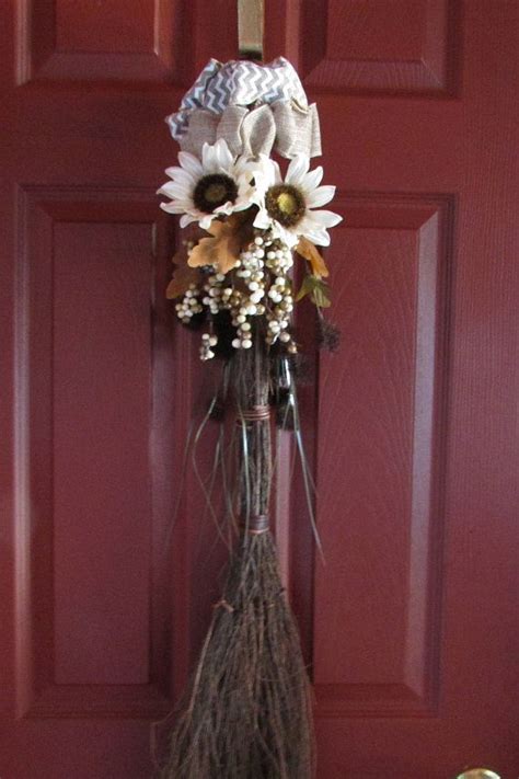 Fall Broom Door Hanger Fall Broom Fall Decor Fall Wreaths