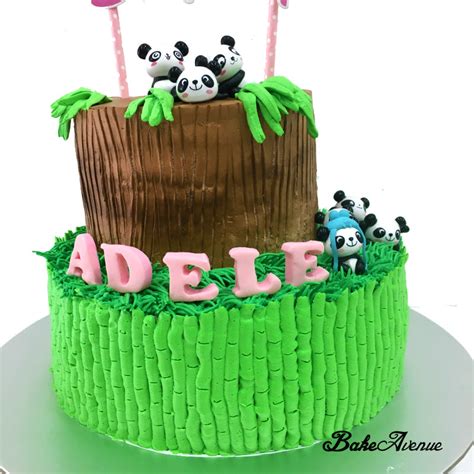 2 Tiers Panda Theme Cake Bakeavenue