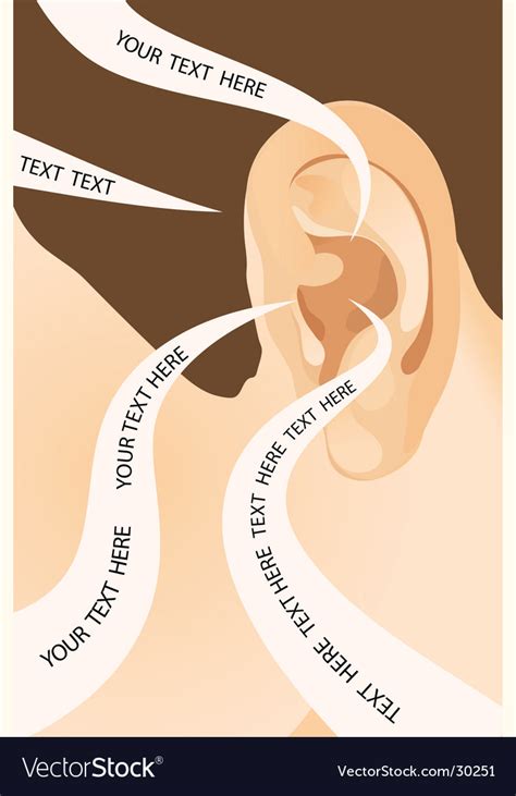 Human Ear Royalty Free Vector Image Vectorstock