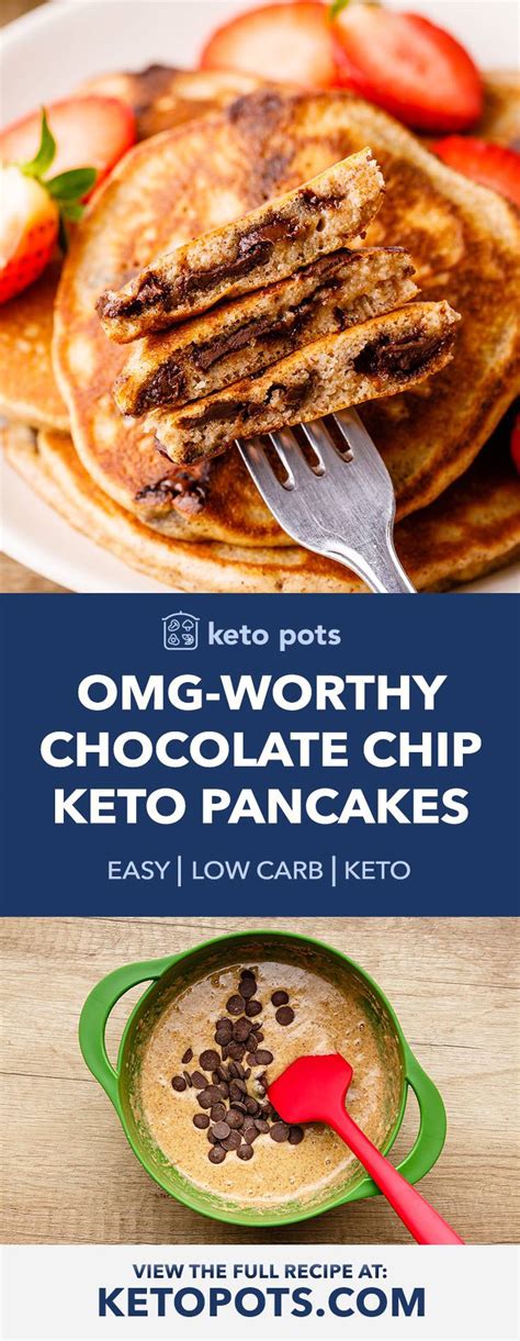 Yummy Chocolate Chip Keto Pancakes - Keto Pots