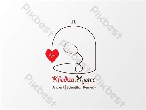 Gambar Logo Untuk Pengobatan Bekam Atau Hijama Elemen Grafis AI