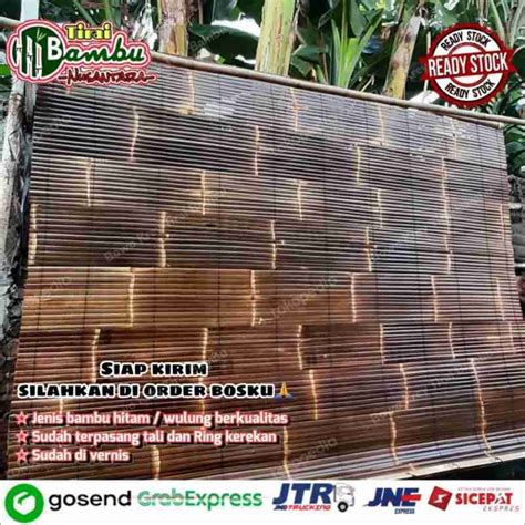 Promo Tira Bambu Krey Bambu Kulit Hitam Bambu Wulung Sudah Di Vernis