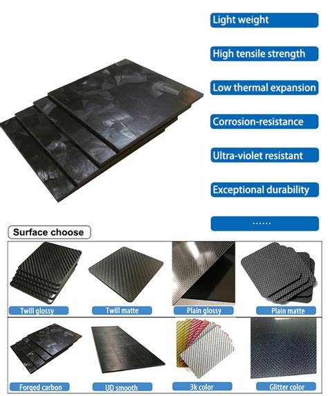 Custom Forged Composite Carbon Fiber Sheet Plate High Quality Custom