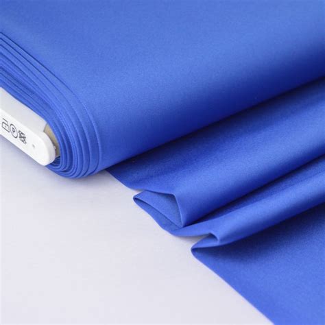 Tissu Satin Microfibre Bleu Kobalt