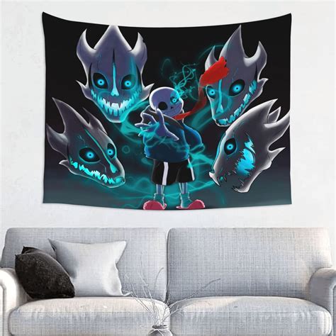 Undertale Sans Wall Tapestry Anime Poster For Bedroom Aesthetics Funny