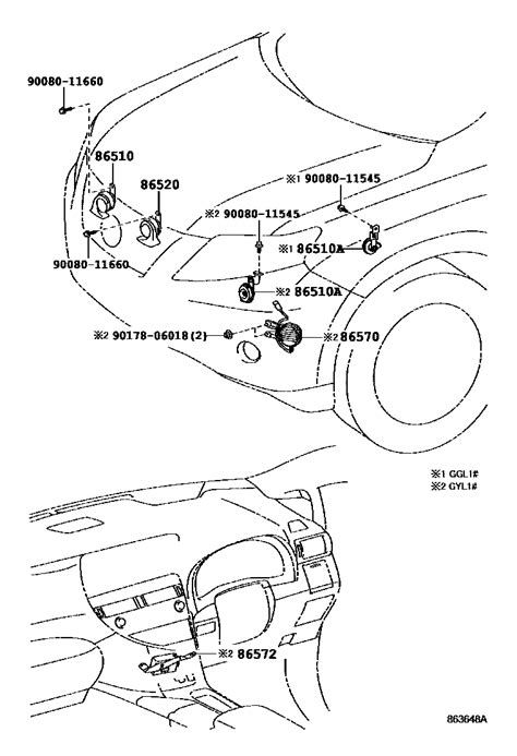 Horn For Lexus Rx350 Al10 3 Generation 112008 052012 Lexus Car And Auto Spare Parts