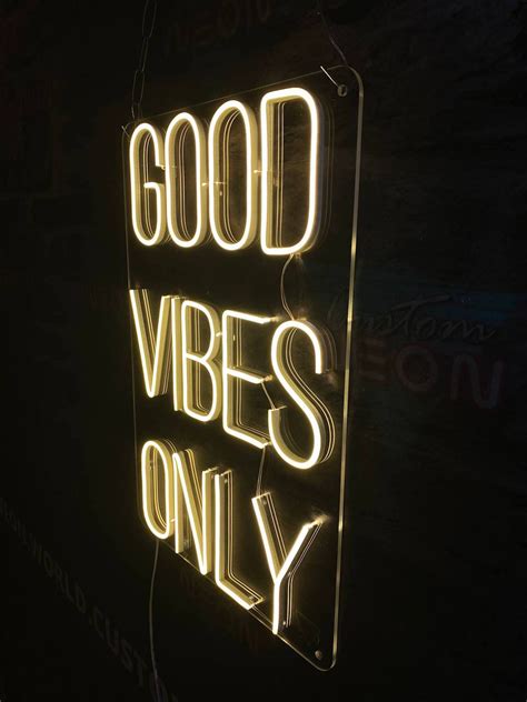 Good Vibes Only Neon Sign Good Vibes Only Sign Pink Neon Etsy Uk