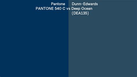 Pantone C Vs Dunn Edwards Deep Ocean Dea Side By Side Comparison