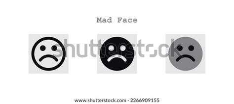 Mad Face Emoji Icons Set Ui Stock Vector (Royalty Free) 2266909155 ...