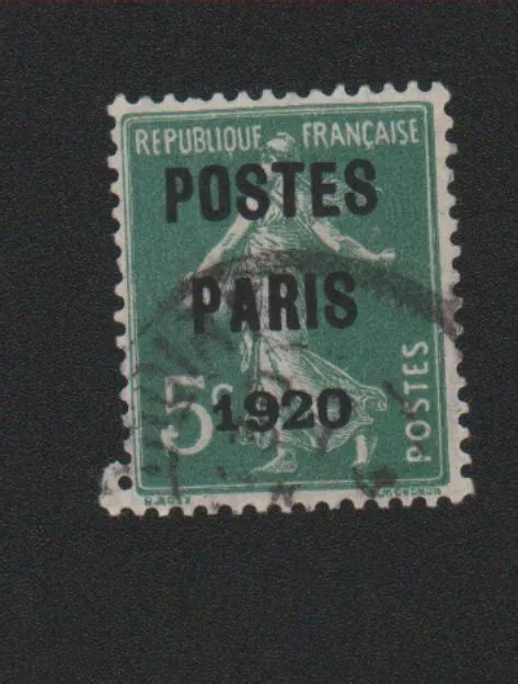 France Timbre Pr Oblit R N C Semeuse Poste Paris