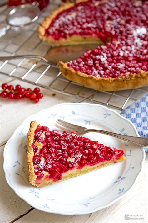 Johannisbeer Tarte Mit Marzipan Schmand F Llung Madame Cuisine