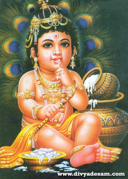 Lord Krishna Eating Butter Pictures