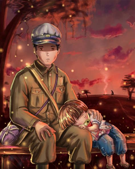 Grave of the Fireflies (fan art) ending scene.. by ArnavChan on DeviantArt