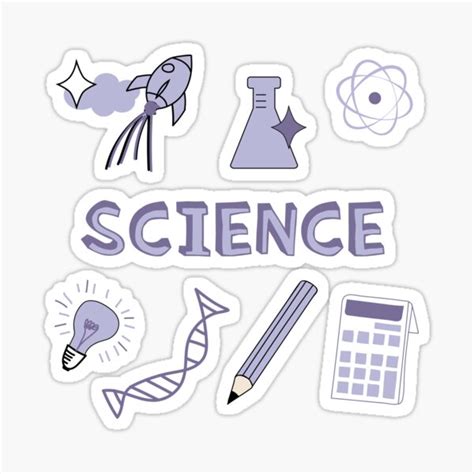 "Light Purple Science School Subject Sticker Pack" Sticker for Sale by The-Goods | Redbubble