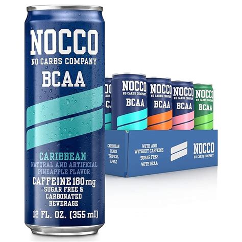 Buy NOCCO BCAA Energy Drink Variety Pack 12 Fl Oz Pack Of 12 Sugar