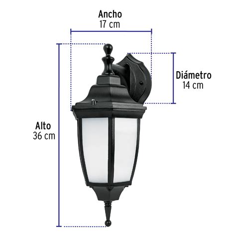 Ficha Tecnica Arbotante De Led W Tipo Farol Suspendido Negro Volteck