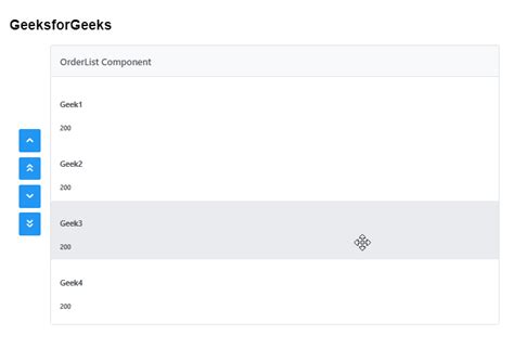 Angular Primeng Orderlist Component Geeksforgeeks