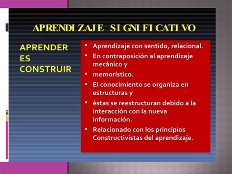 Aprendizaje Significativo Power Ppt