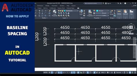 Baseline Spacing In Autocad Youtube