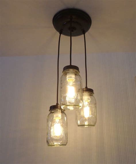 Mason Jar Chandelier Diy Edison Bulb Chandelier Mason Jar Pendants