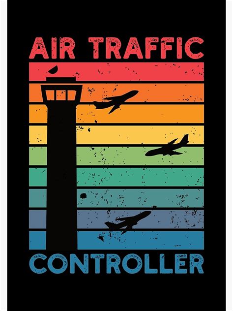 Air Traffic Controller Retro Vintage Control Tower Atc Funny Air Traffic Control T Poster