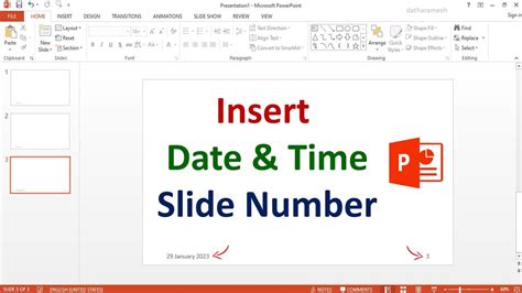 How To Insert Automatic Date Time And Slide Number In PowerPoint