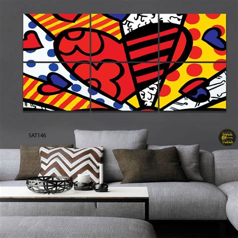 Quadro Decorativo Romero de Britto Sala Quarto Kit 6 Peças Elo7