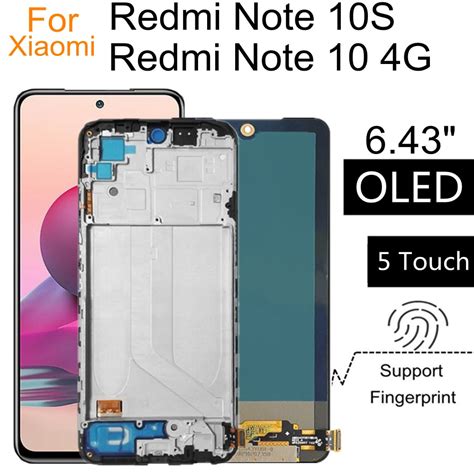 อะไหลหนาจอสมผสดจทล LCD แบบเปลยน สาหรบ XIAOMI Redmi Note 10