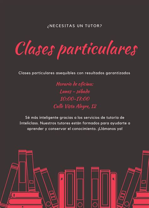 Flyers De Clases Particulares Editables Canva