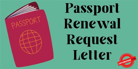 Passport Renewal Request Letter Sample Format And Example