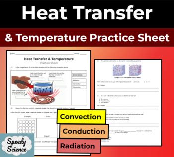 Heat Transfer Temperature Practice Sheet By Speedy Science TPT