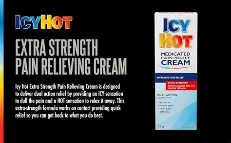 Icy Hot Extra Strength Pain Relief Cream Fast Acting Muscle And Joint