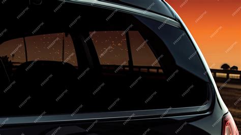 Premium Ai Image Car Window Mockup Car Rear Window