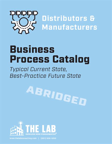 Business Process Catalog Distributors Manufacturers The Lab Consulting