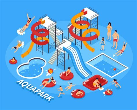 Free Vector Water Park Illustration