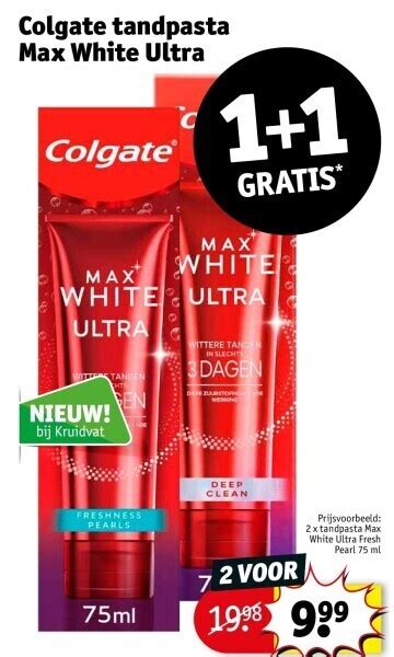 Colgate Tandpasta Max White Ultra Promotie Bij Kruidvat