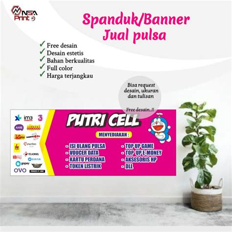 Jual Cetak Bannerspanduk Spanduk Jual Pulsa All Operator Bisa