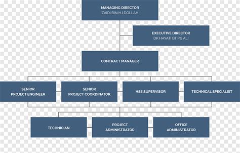 Organizational Chart Diagram Project Manager Technology Angle