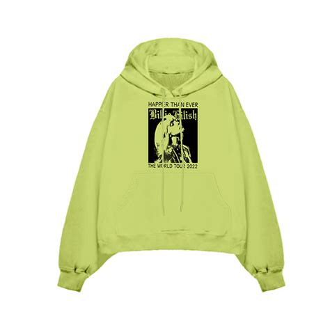 Happier Than Ever Lime Tour Hoodie Billie Eilish Store