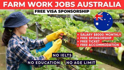 Australia Farm Work Jobs With Free Visa Sponsorship For