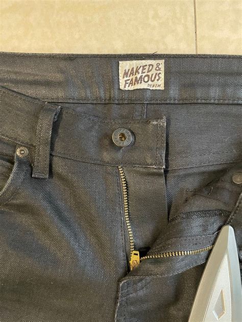 Naked Famous Skinny Guy Waxed Denim Low Rise Men S Fashion Bottoms