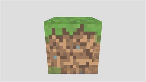 minecraft block dirt [grass ] - Download Free 3D model by BlueWolf7777 [d4eb45a] - Sketchfab