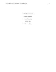 Federal Policy Review Robinson Final Docx Running Head Federal