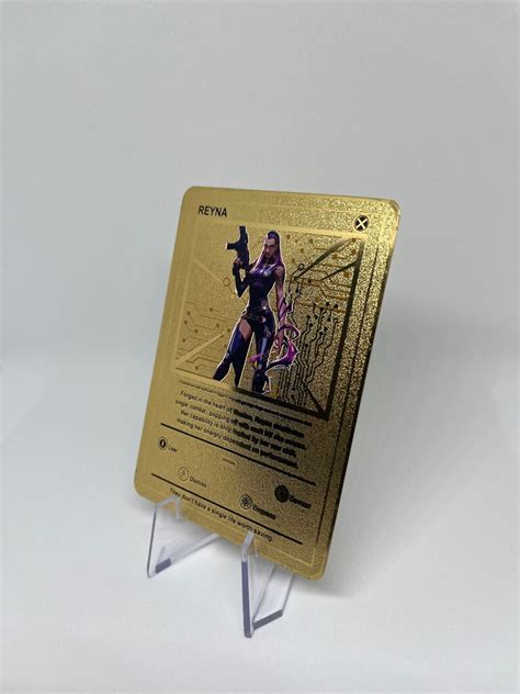 Valorant Reyna Shiny Gold Metal Card Valorant Agent Gaming Etsy Finland