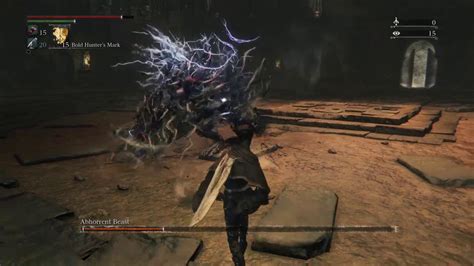 Bloodborne Abhorrent Beast Boss Fight Ailing Loran Dungeon Youtube