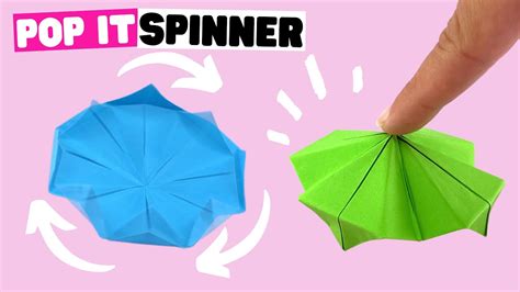 Origami Spinner And Pop It Origami Fidget Toy Youtube