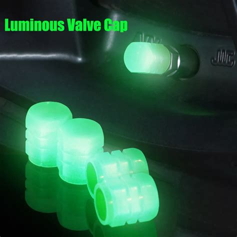 Universal Luminous Valve Cap Plastic ABS Dust Proof Decorative Tires