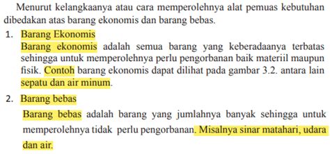 13 Jelaskan Dengan Contoh Saat Disebut Barang Bebas Dan Barang Ekonomi