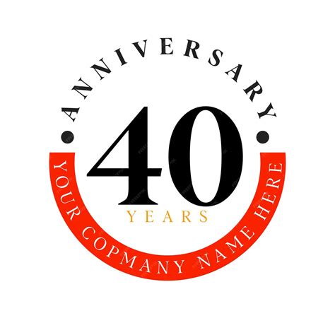 Premium Vector 40 Years Anniversary Celebration Logo 40th Anniversary Logo Vector Illustration